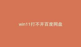 win11打不开百度网盘