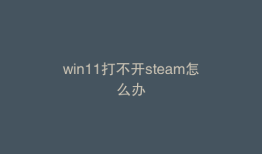 win11打不开steam怎么办