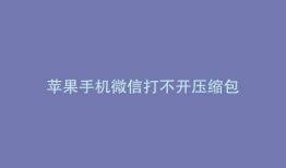 苹果手机微信打不开压缩包