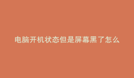 电脑开机状态但是屏幕黑了怎么办