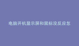 电脑开机显示屏和鼠标没反应怎么办