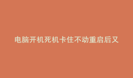 电脑开机死机卡住不动重启后又好了