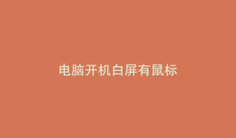 电脑开机白屏有鼠标