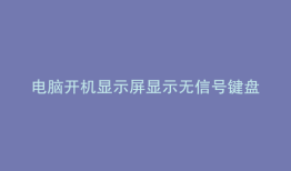 电脑开机显示屏显示无信号键盘不亮灯