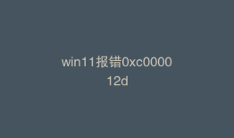 win11报错0xc000012d