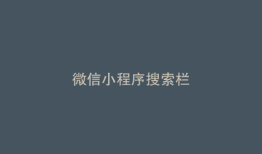 微信小程序搜索栏