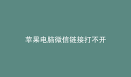 苹果电脑微信链接打不开