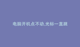 电脑开机点不动,光标一直跳