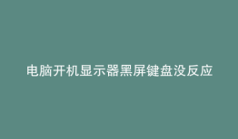 电脑开机显示器黑屏键盘没反应