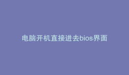 电脑开机直接进去bios界面怎么办