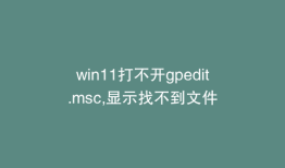 win11打不开gpedit.msc,显示找不到文件