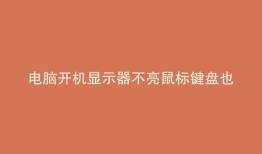 电脑开机显示器不亮鼠标键盘也不亮
