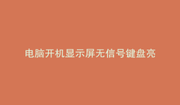 电脑开机显示屏无信号键盘亮