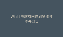 Win11电脑有网但浏览器打不开网页