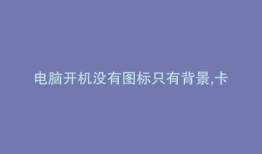 电脑开机没有图标只有背景,卡的不动