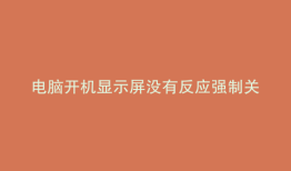 电脑开机显示屏没有反应强制关机关不了怎么办