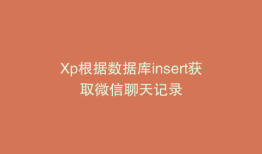Xp根据数据库insert获取微信聊天记录