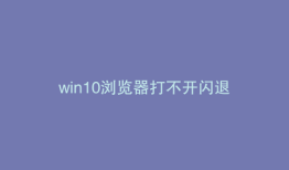 win10浏览器打不开闪退
