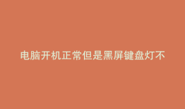 电脑开机正常但是黑屏键盘灯不亮