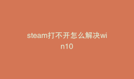 steam打不开怎么解决win10