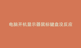 电脑开机显示器鼠标键盘没反应怎么回事
