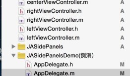 【代码笔记】iOS-JASidePanelsDemo(侧滑）