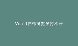 Win11自带浏览器打不开