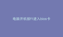 电脑开机按f1进入bios卡