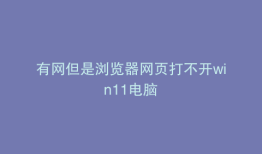 有网但是浏览器网页打不开win11电脑