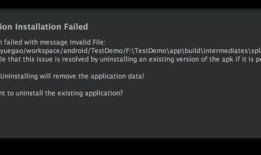 android studio - installation failed with message Invalid File