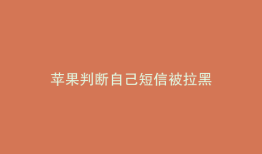 苹果判断自己短信被拉黑