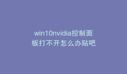 win10nvidia控制面板打不开怎么办贴吧