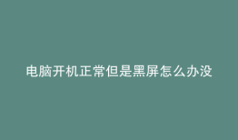 电脑开机正常但是黑屏怎么办没有鼠标