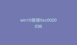 win10报错0xc0020036