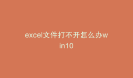 excel文件打不开怎么办win10