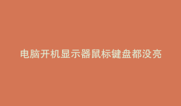 电脑开机显示器鼠标键盘都没亮为什么