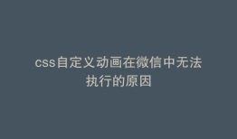 css自定义动画在微信中无法执行的原因