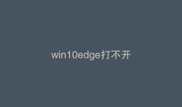 win10edge打不开