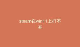 steam在win11上打不开
