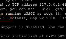 --- no python application found, check your startup logs for errors