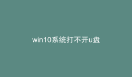 win10系统打不开u盘