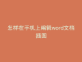 怎样在手机上编辑word文档插图