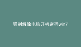 强制解除电脑开机密码win7