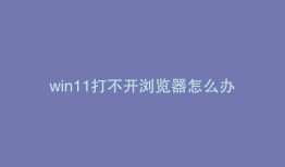 win11打不开浏览器怎么办