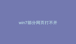 win7部分网页打不开