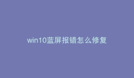 win10蓝屏报错怎么修复