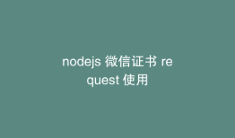 nodejs 微信证书 request 使用