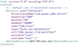 在Tomcat中配置MySQL数据源