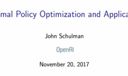 CS294-112 深度强化学习 秋季学期（伯克利）NO.20 Guest lecture: John Schulman (PPO and Applications)