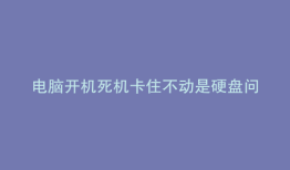 电脑开机死机卡住不动是硬盘问题吗